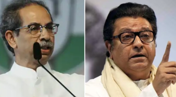 Raj Thackeray addressing rally amid Hindi language controversy.